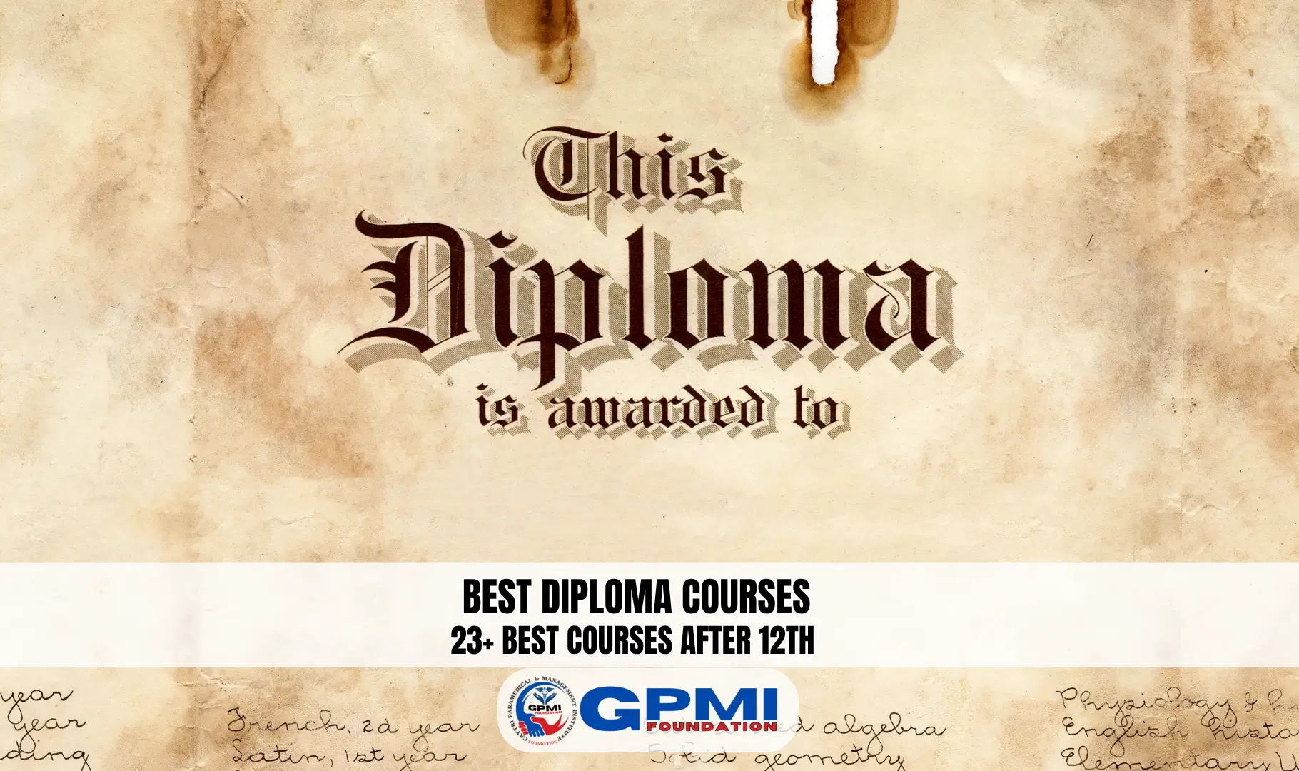 DIPLOMA COURSES AFTER 12TH